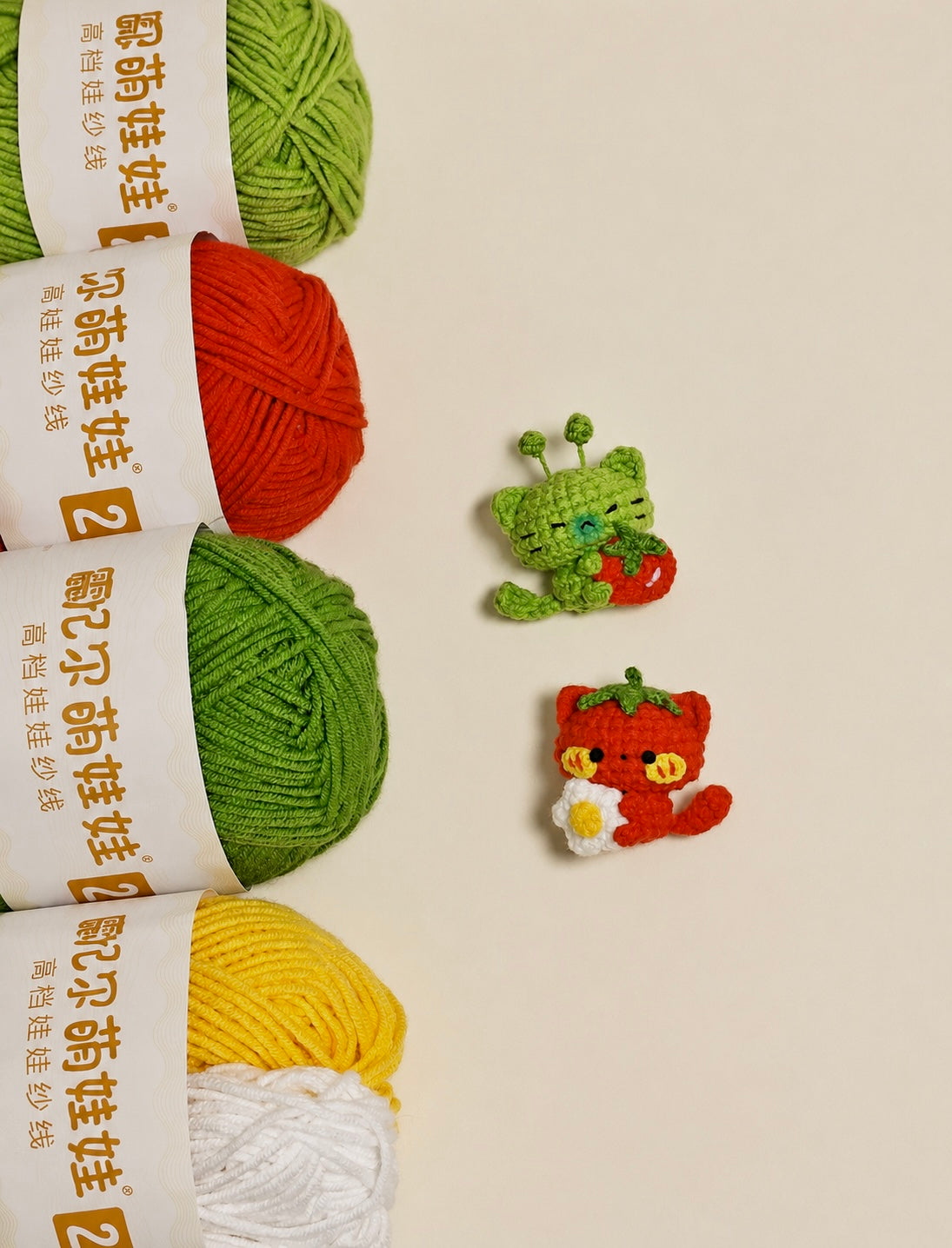 Lucky Clover Friends – Handmade Crochet Bunny & Fox Charms