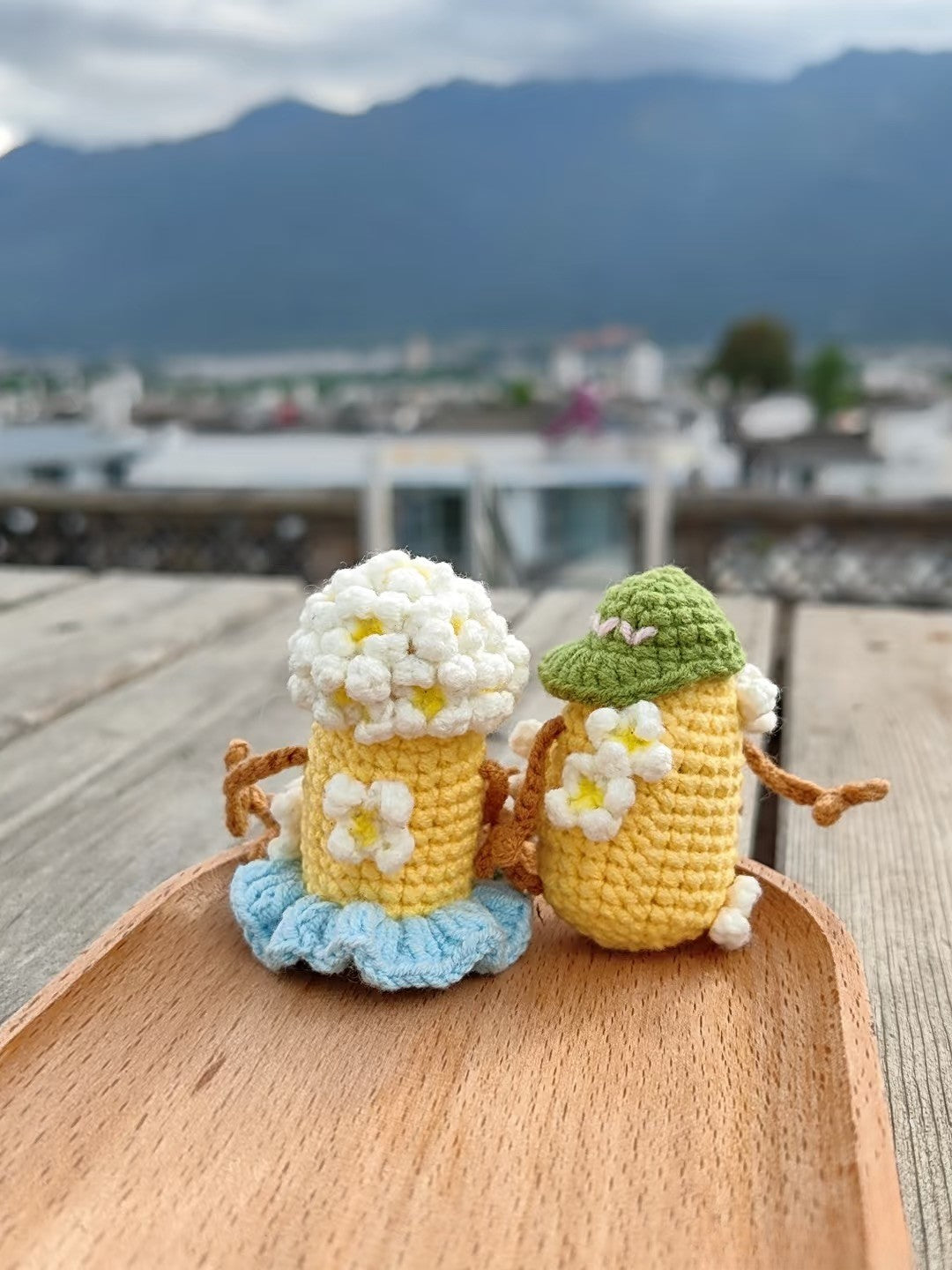 Handmade Crochet Flower Doll Keychain – Cute Bag Charm