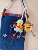 Handmade Crochet Flower Doll Keychain – Cute Bag Charm