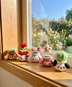 Crochet Flower Pot Dolls – Handmade Mini Plant Decor