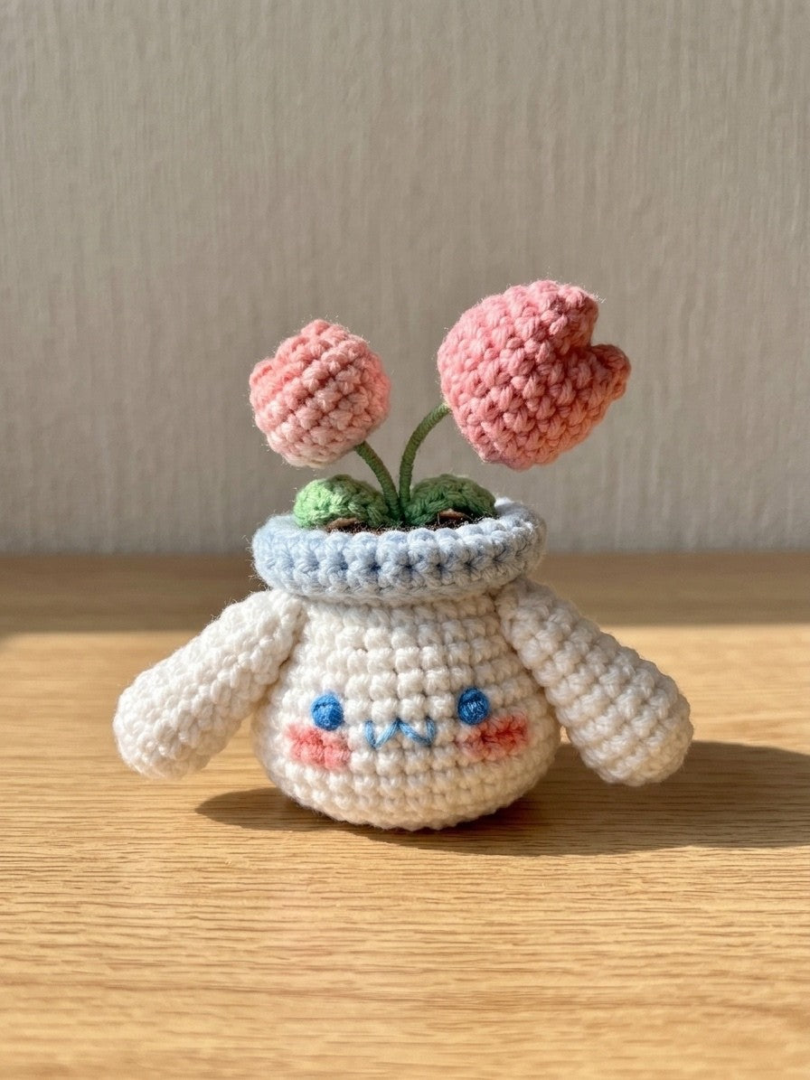 Crochet Flower Pot Dolls – Handmade Mini Plant Decor