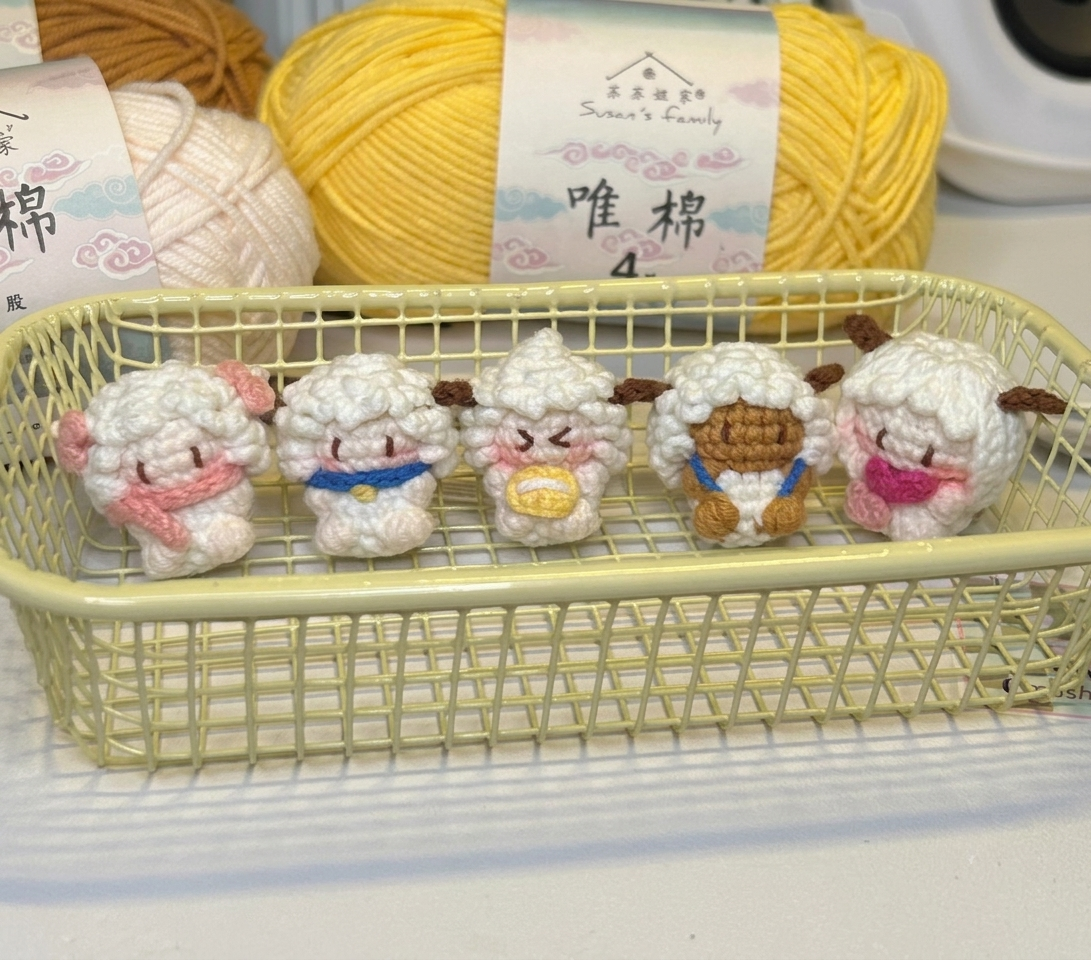 Crochet Sheep & Wolf Dolls – Handmade Amigurumi Collection