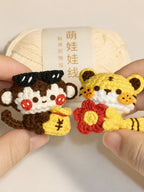 Lucky Clover Friends – Handmade Crochet Bunny & Fox Charms