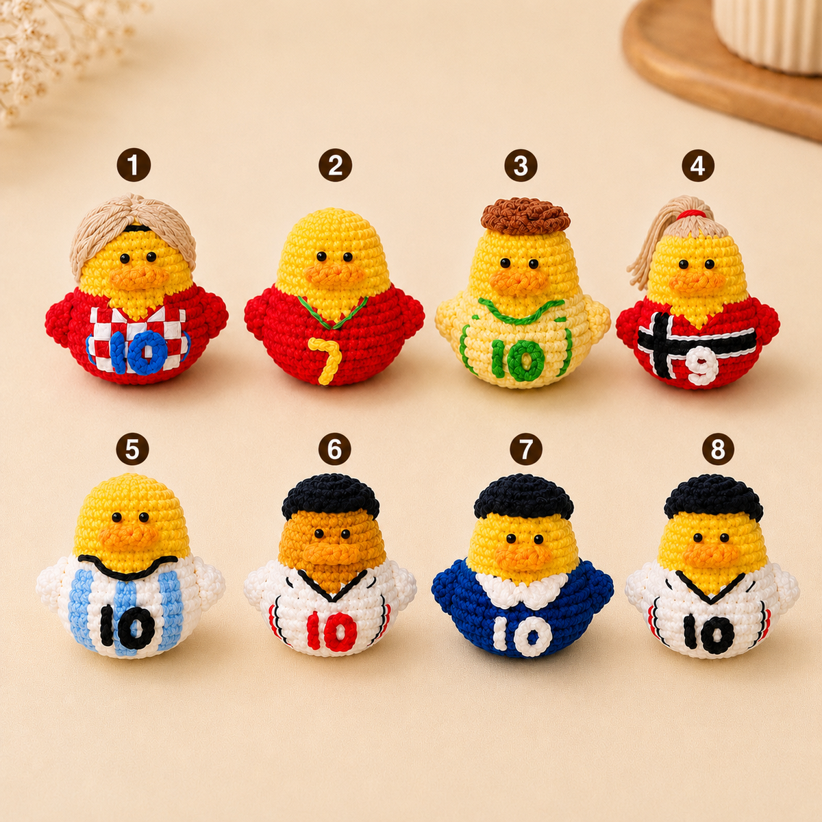 Crochet Soccer Duck Doll – Handmade Football Fan Plush