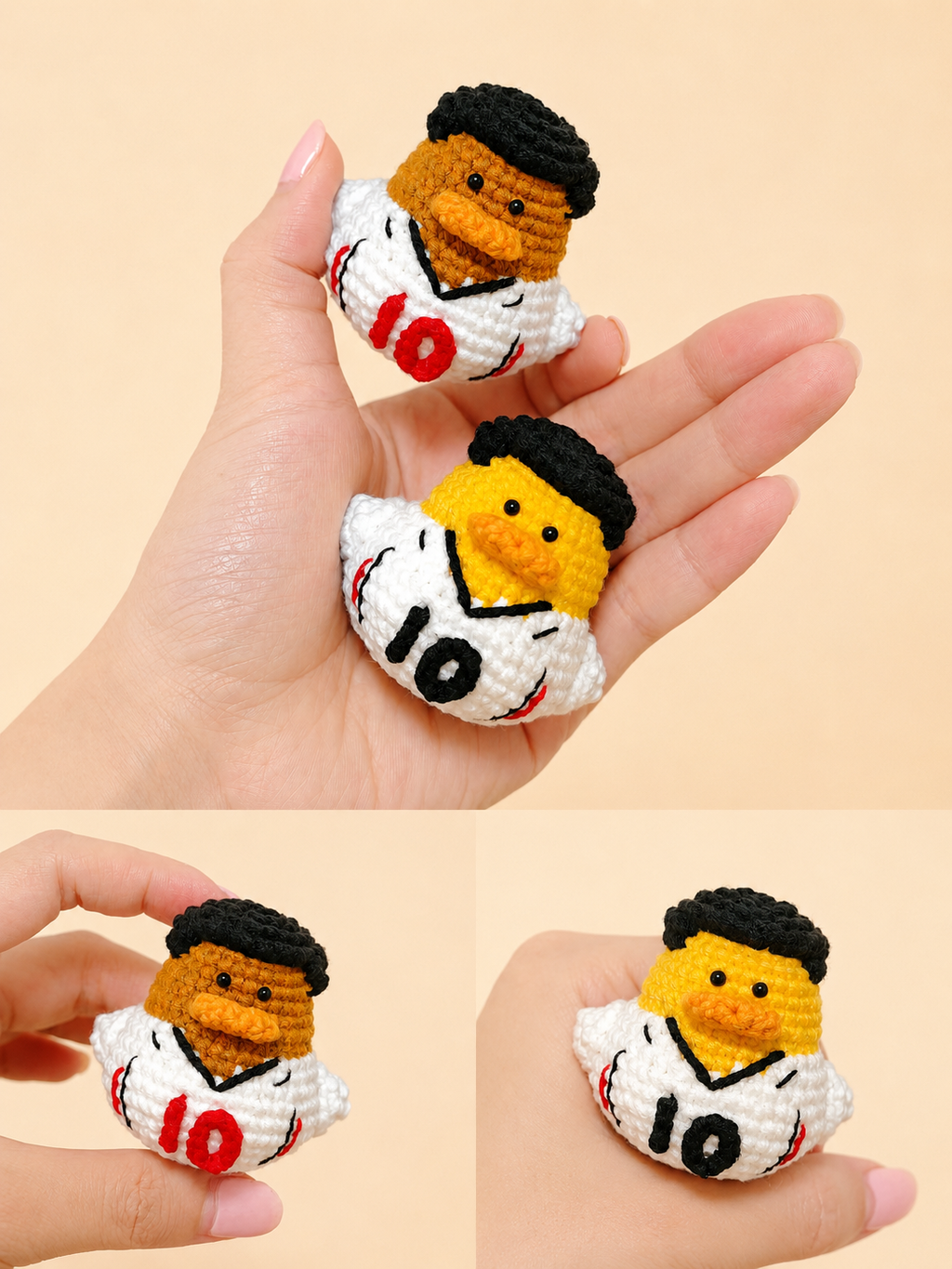 Crochet Soccer Duck Doll – Handmade Football Fan Plush