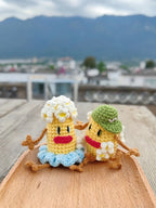 Handmade Crochet Flower Doll Keychain – Cute Bag Charm