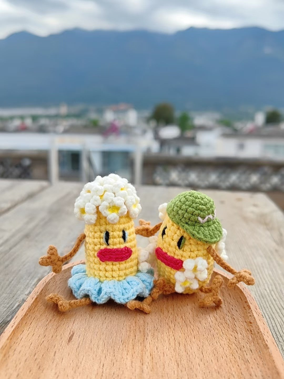 Handmade Crochet Flower Doll Keychain – Cute Bag Charm