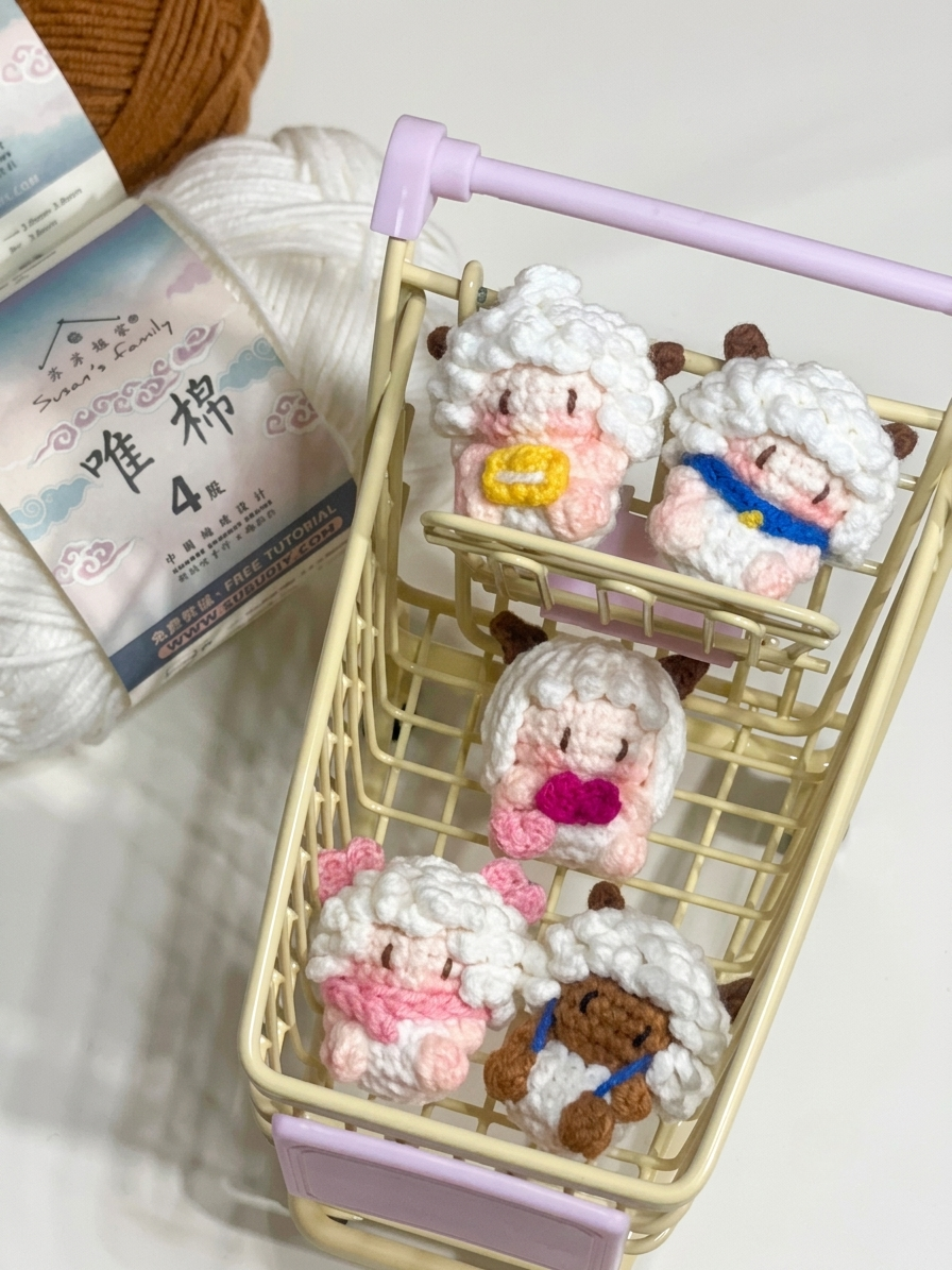 Crochet Sheep & Wolf Dolls – Handmade Amigurumi Collection