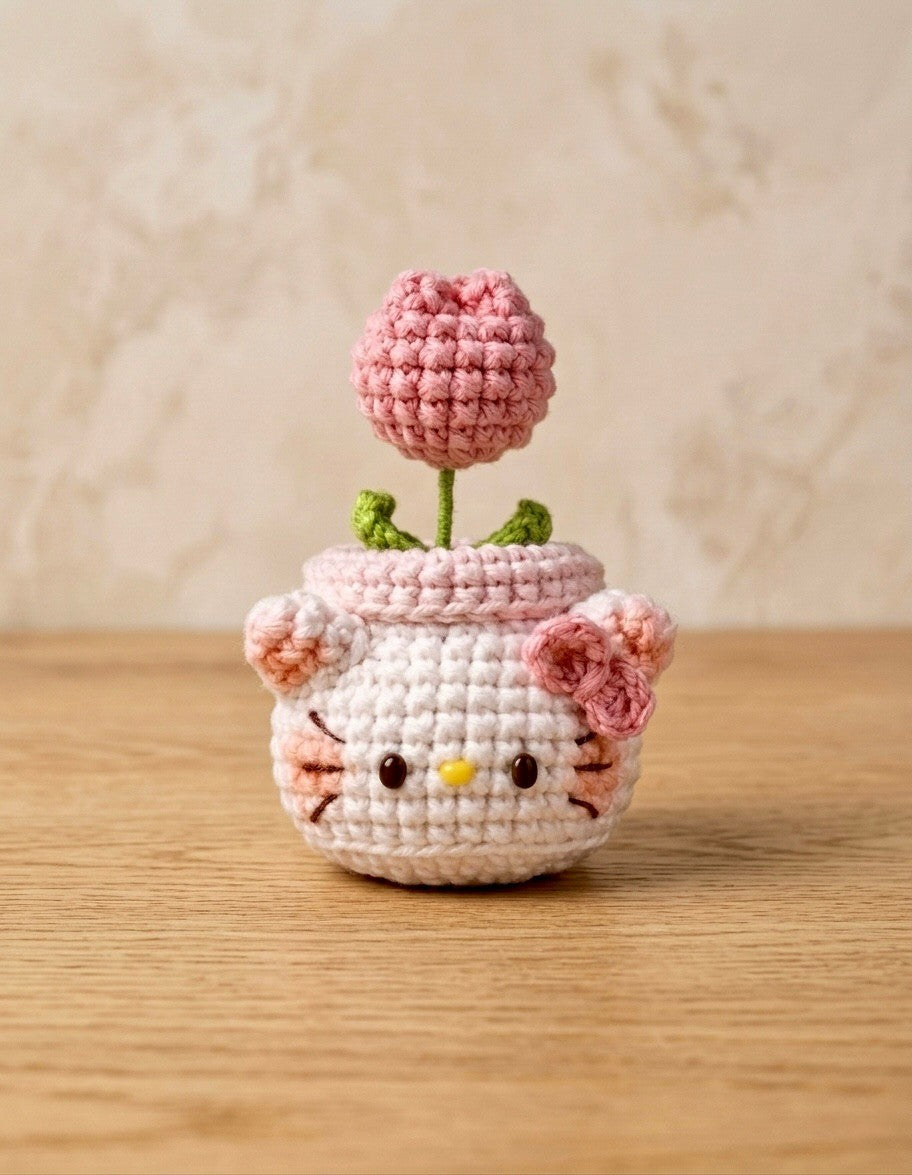 Crochet Flower Pot Dolls – Handmade Mini Plant Decor