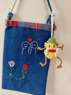 Handmade Crochet Flower Doll Keychain – Cute Bag Charm