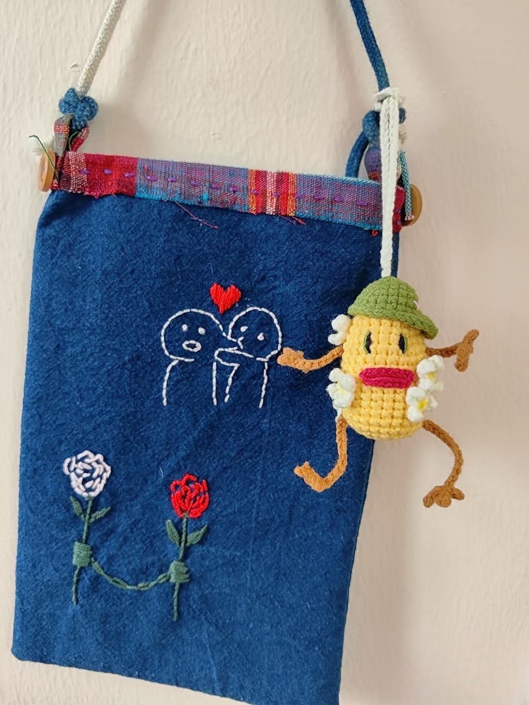 Handmade Crochet Flower Doll Keychain – Cute Bag Charm