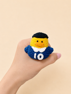 Crochet Soccer Duck Doll – Handmade Football Fan Plush