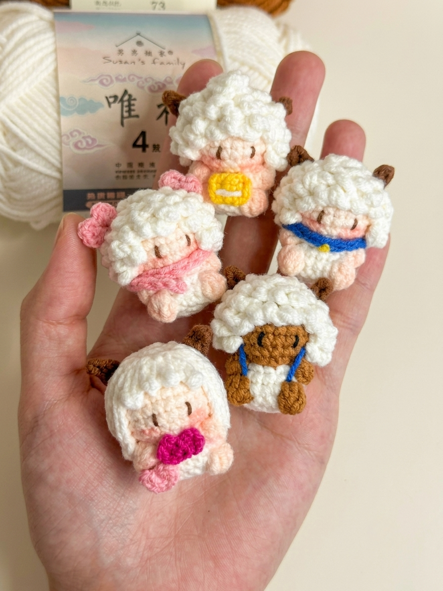 Crochet Sheep & Wolf Dolls – Handmade Amigurumi Collection