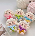 Crochet Lamb Doll with Glasses – Handmade Amigurumi Plush