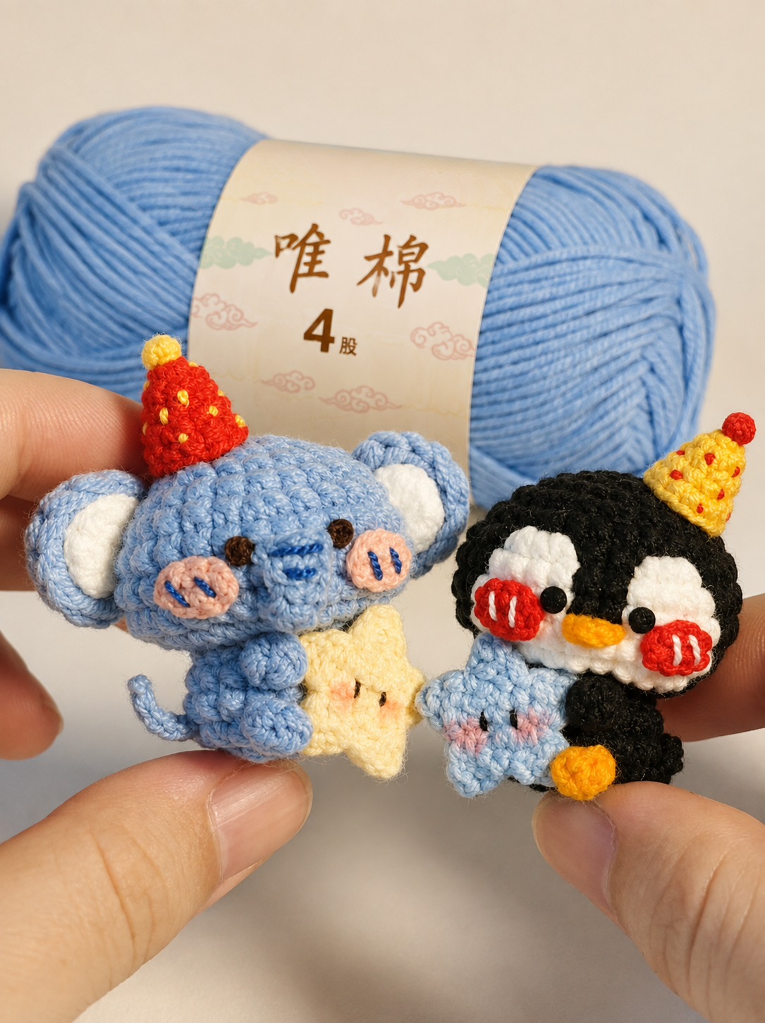 Lucky Clover Friends – Handmade Crochet Bunny & Fox Charms