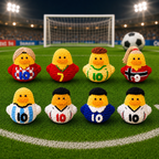 Crochet Soccer Duck Doll – Handmade Football Fan Plush