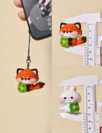 Lucky Clover Friends – Handmade Crochet Bunny & Fox Charms