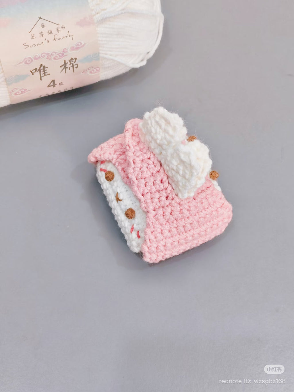 Crochet Bunny AirPods Case – Handmade Earbuds Cover