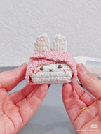 Crochet Bunny AirPods Case – Handmade Earbuds Cover