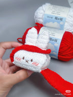 Crochet Bunny AirPods Case – Handmade Earbuds Cover