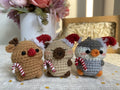 Christmas Crochet Keychain – Reindeer, Penguin & Capybara