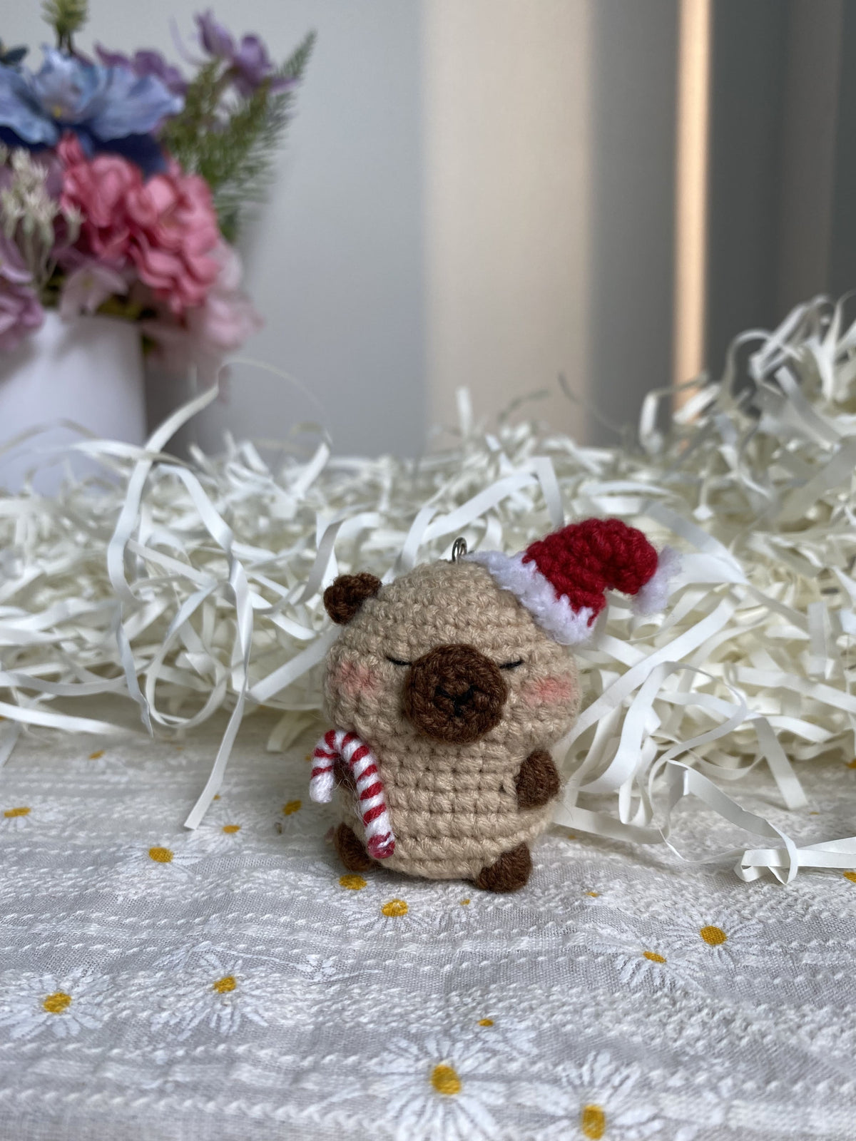 Christmas Crochet Keychain – Reindeer, Penguin & Capybara