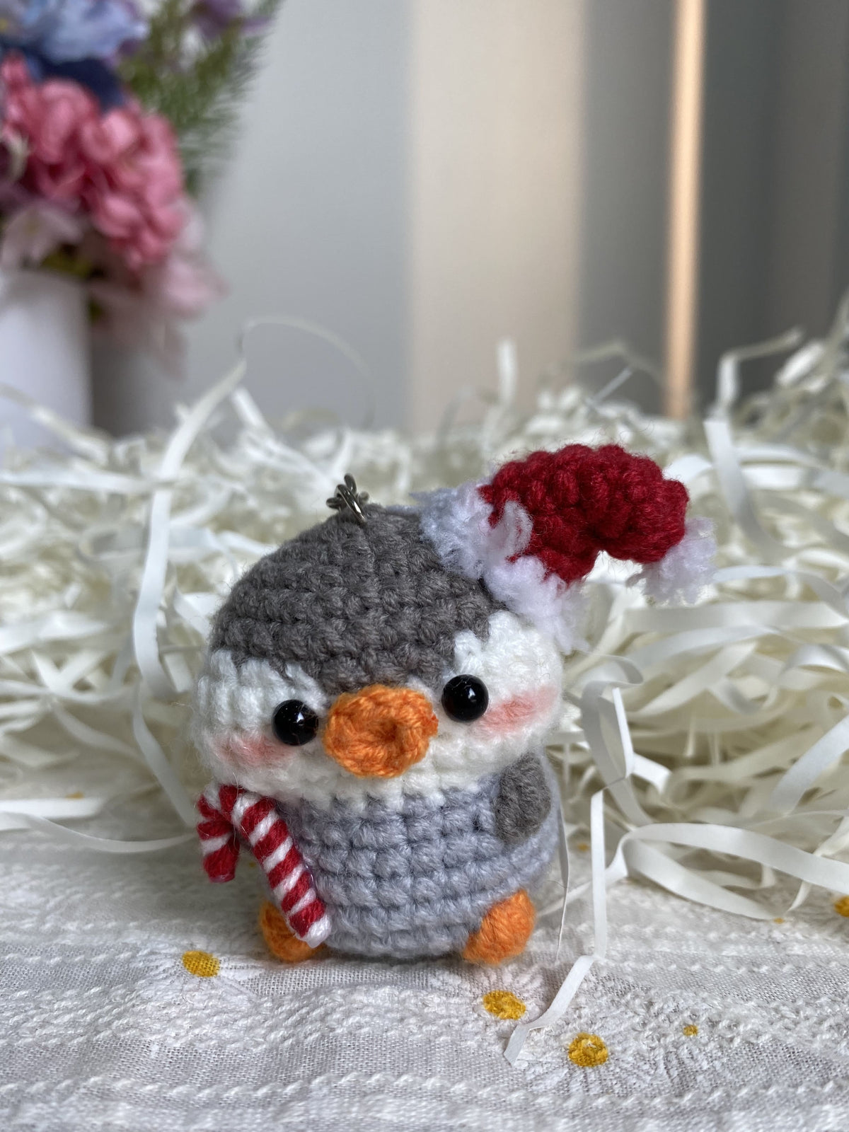Christmas Crochet Keychain – Reindeer, Penguin & Capybara