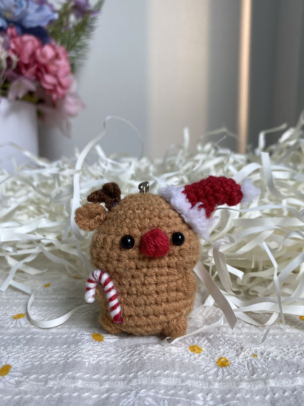 Christmas Crochet Keychain – Reindeer, Penguin & Capybara