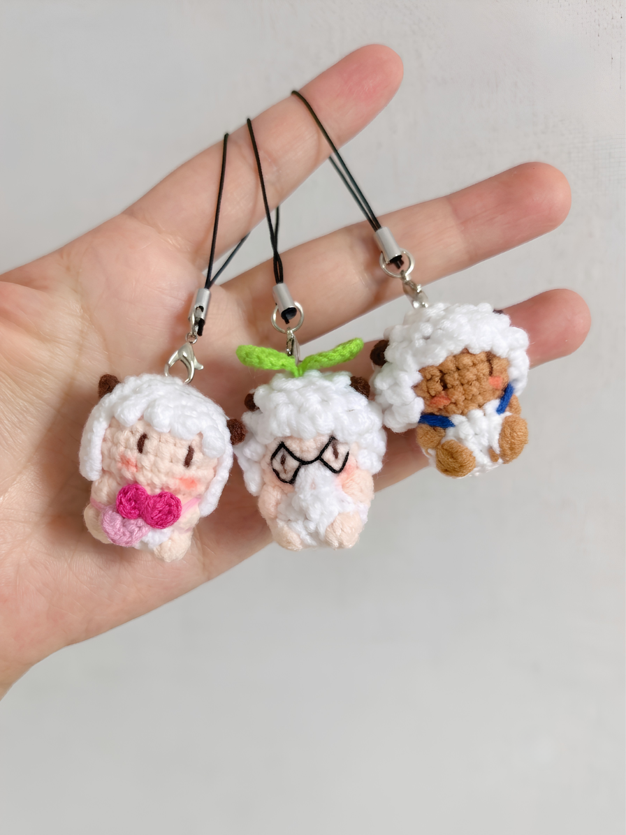 Crochet Sheep & Wolf Dolls – Handmade Amigurumi Collection