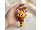 Crochet Red Panda Charm – Handmade Keychain & Car Hanging