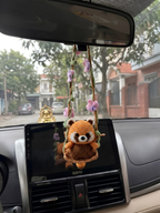 Crochet Red Panda Charm – Handmade Keychain & Car Hanging
