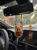 Crochet Red Panda Charm – Handmade Keychain & Car Hanging