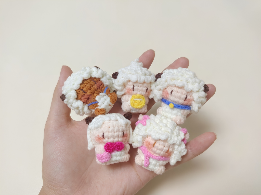 Crochet Sheep & Wolf Dolls – Handmade Amigurumi Collection