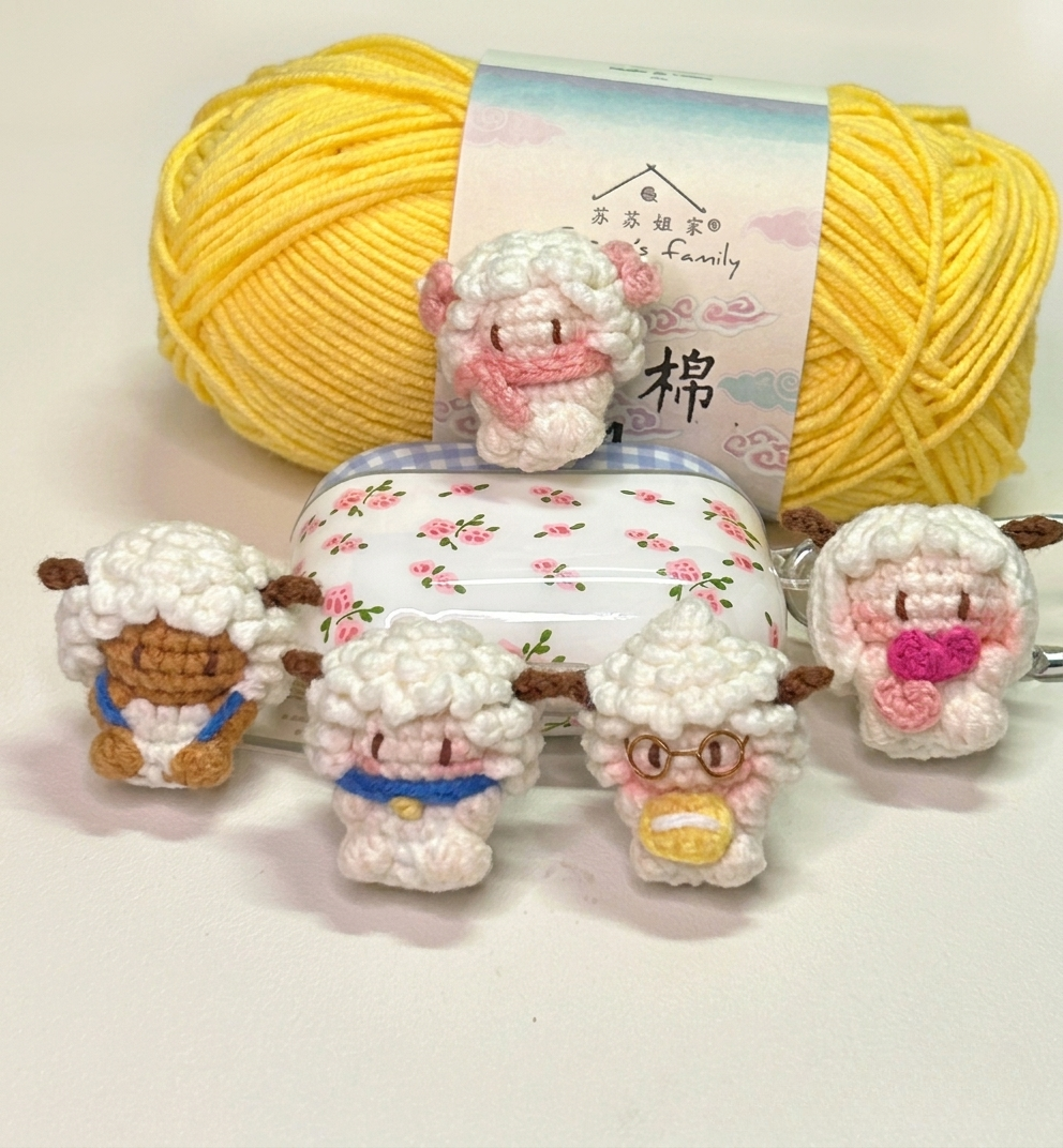 Crochet Sheep & Wolf Dolls – Handmade Amigurumi Collection