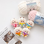 Crochet Lamb Doll with Glasses – Handmade Amigurumi Plush