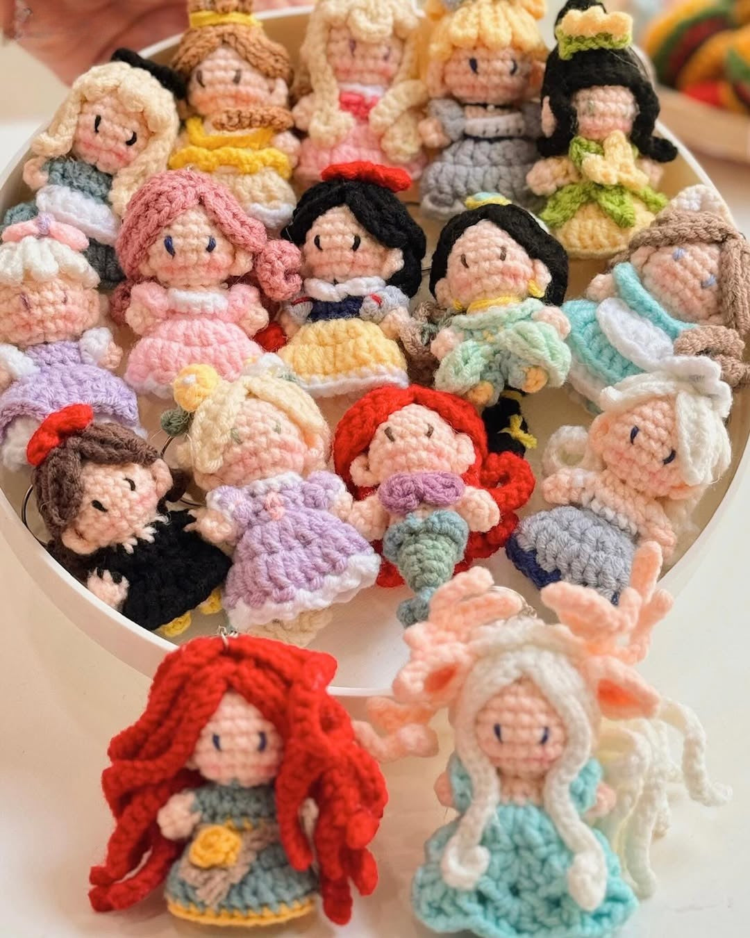 Crochet Princess Doll Collection – Handmade Amigurumi Charms