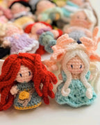 Crochet Princess Doll Collection – Handmade Amigurumi Charms