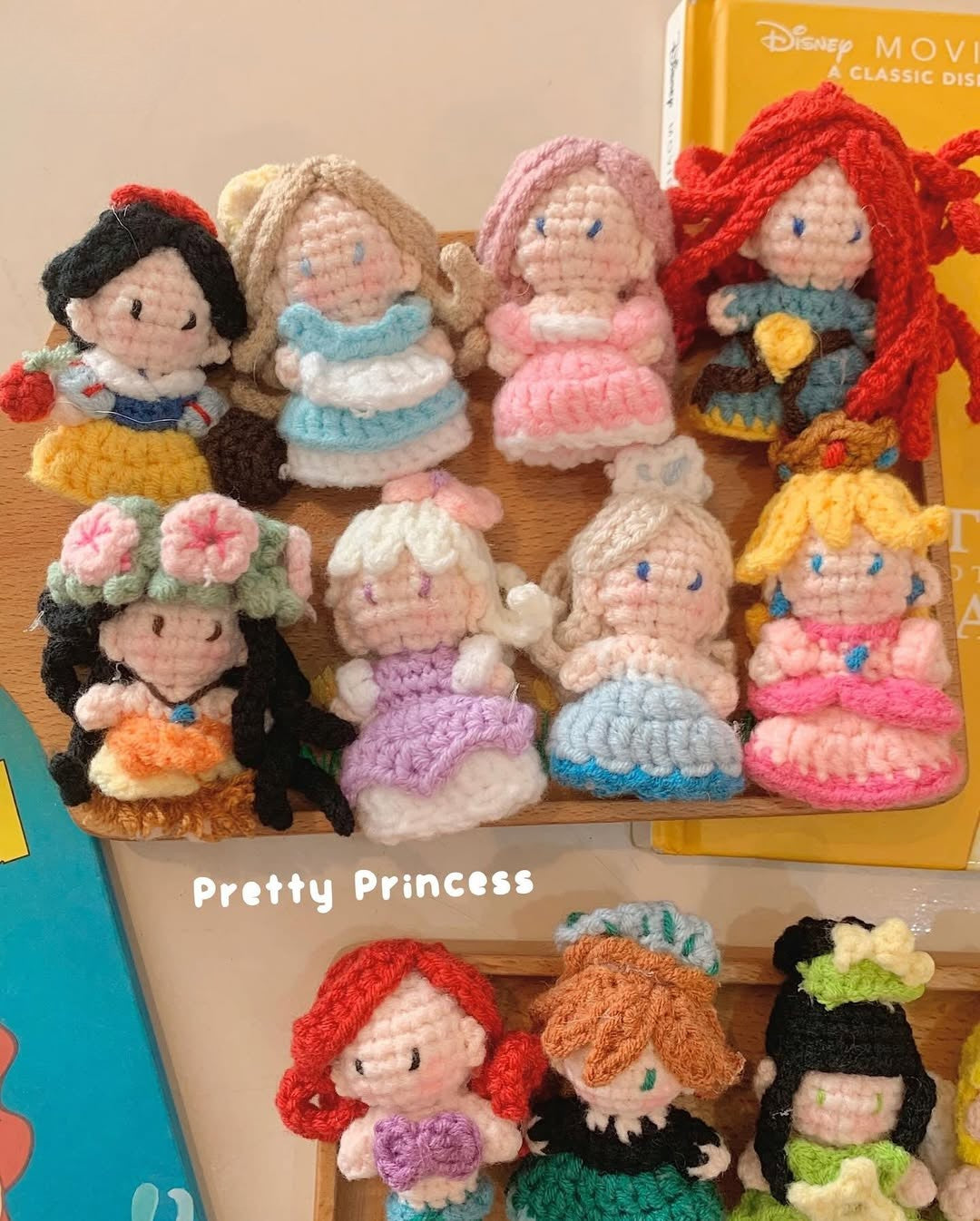 Crochet Princess Doll Collection – Handmade Amigurumi Charms