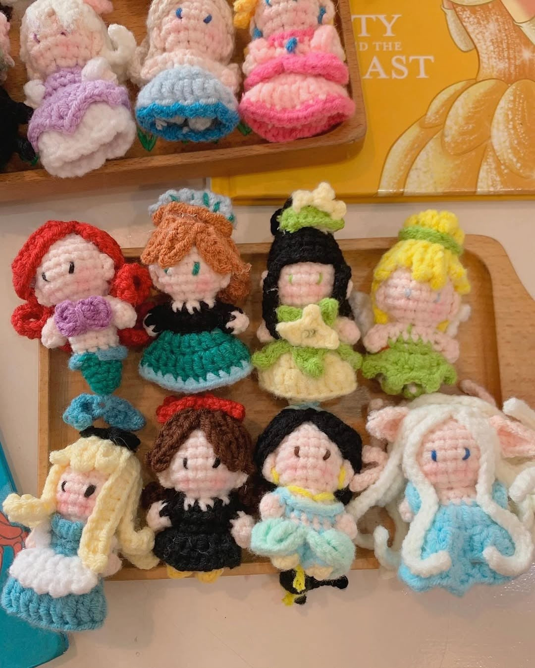 Crochet Princess Doll Collection – Handmade Amigurumi Charms
