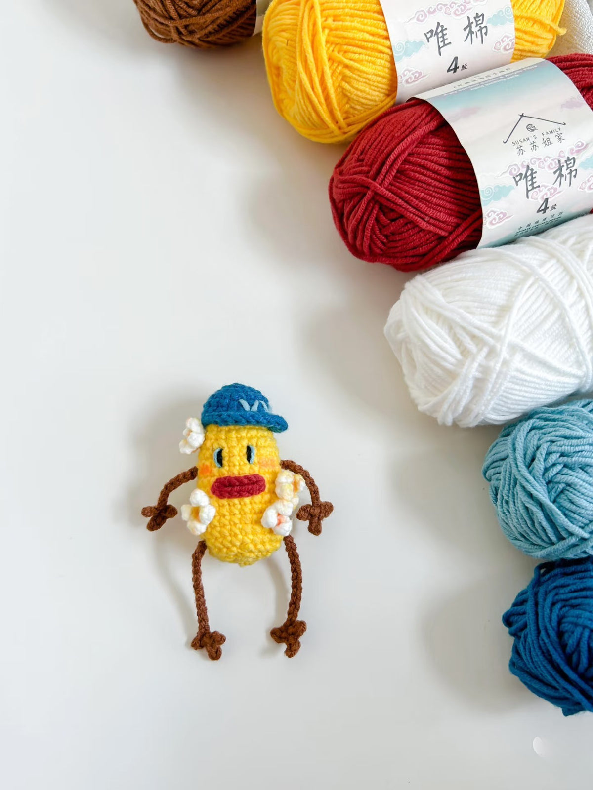 Handmade Crochet Flower Doll Keychain – Cute Bag Charm