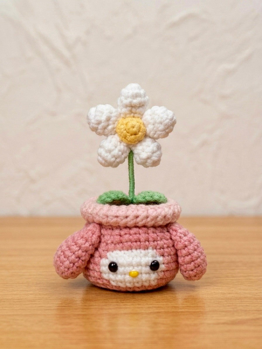 Crochet Flower Pot Dolls – Handmade Mini Plant Decor