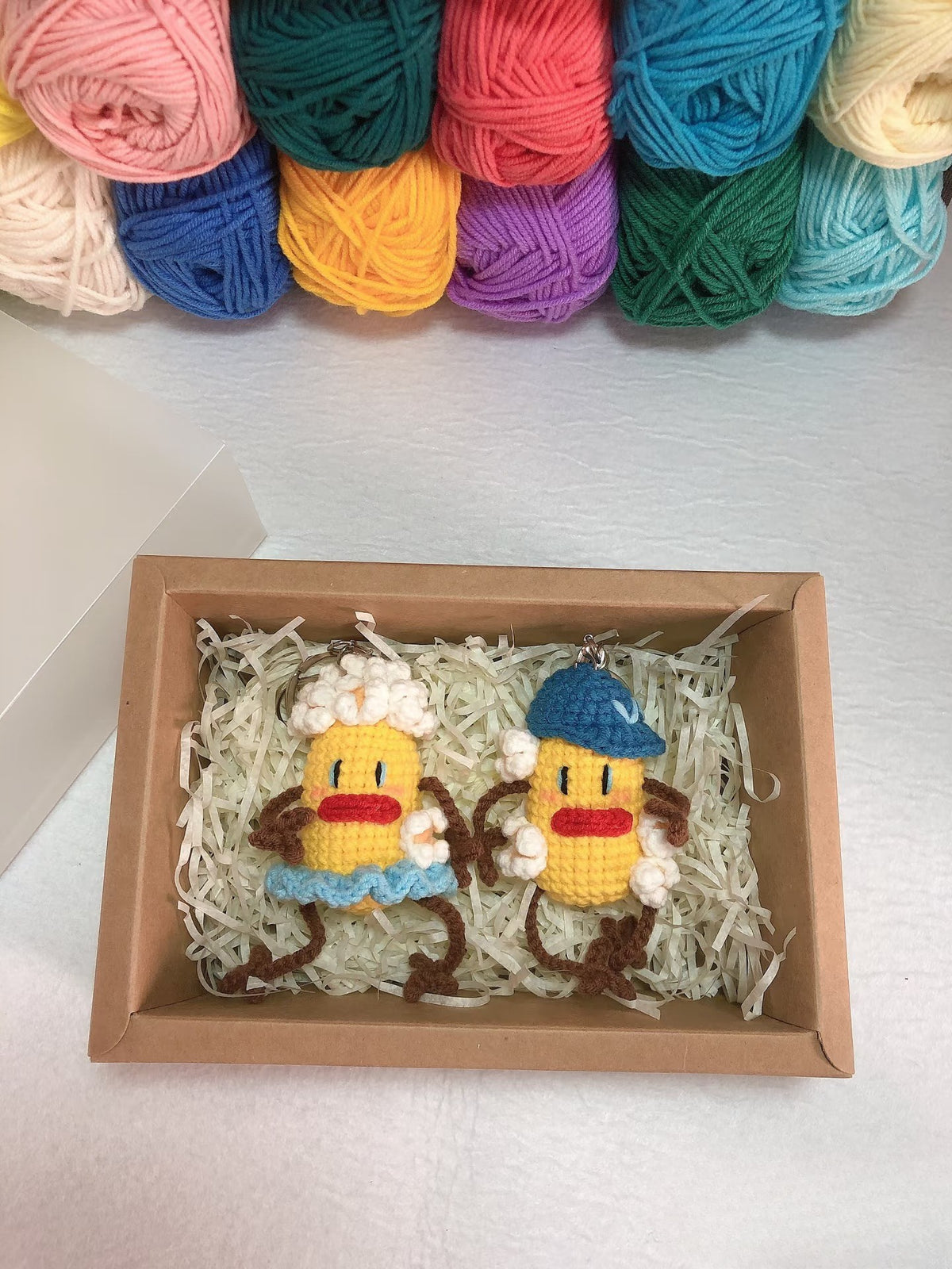 Handmade Crochet Flower Doll Keychain – Cute Bag Charm