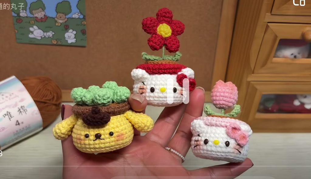 Crochet Flower Pot Dolls – Handmade Mini Plant Decor