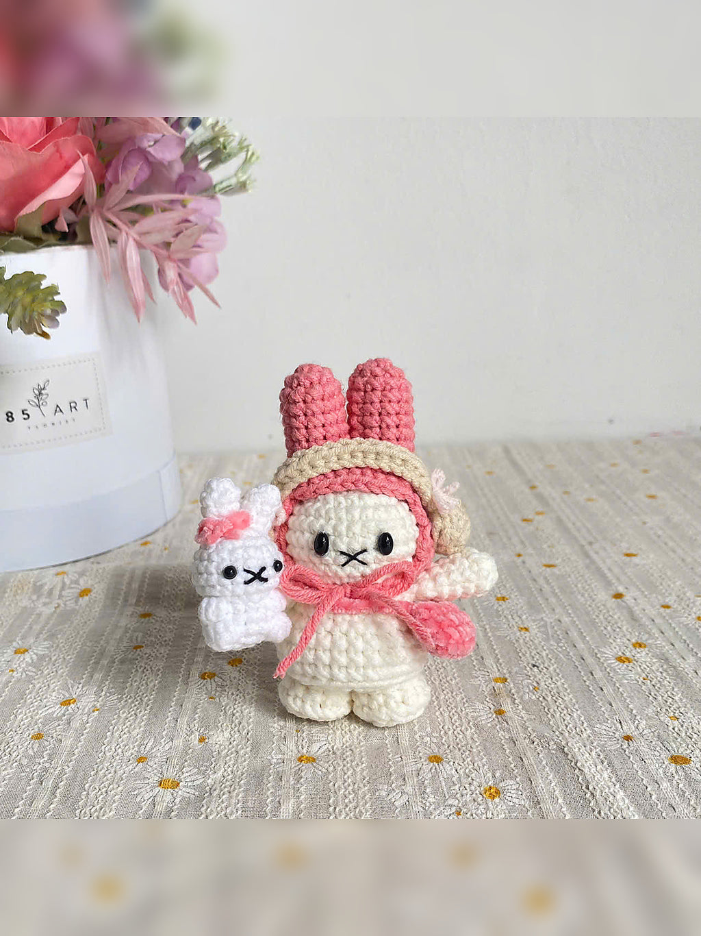 Cozy Adventure Bunny – Handmade Crochet Bunny Doll