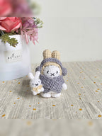 Cozy Adventure Bunny – Handmade Crochet Bunny Doll