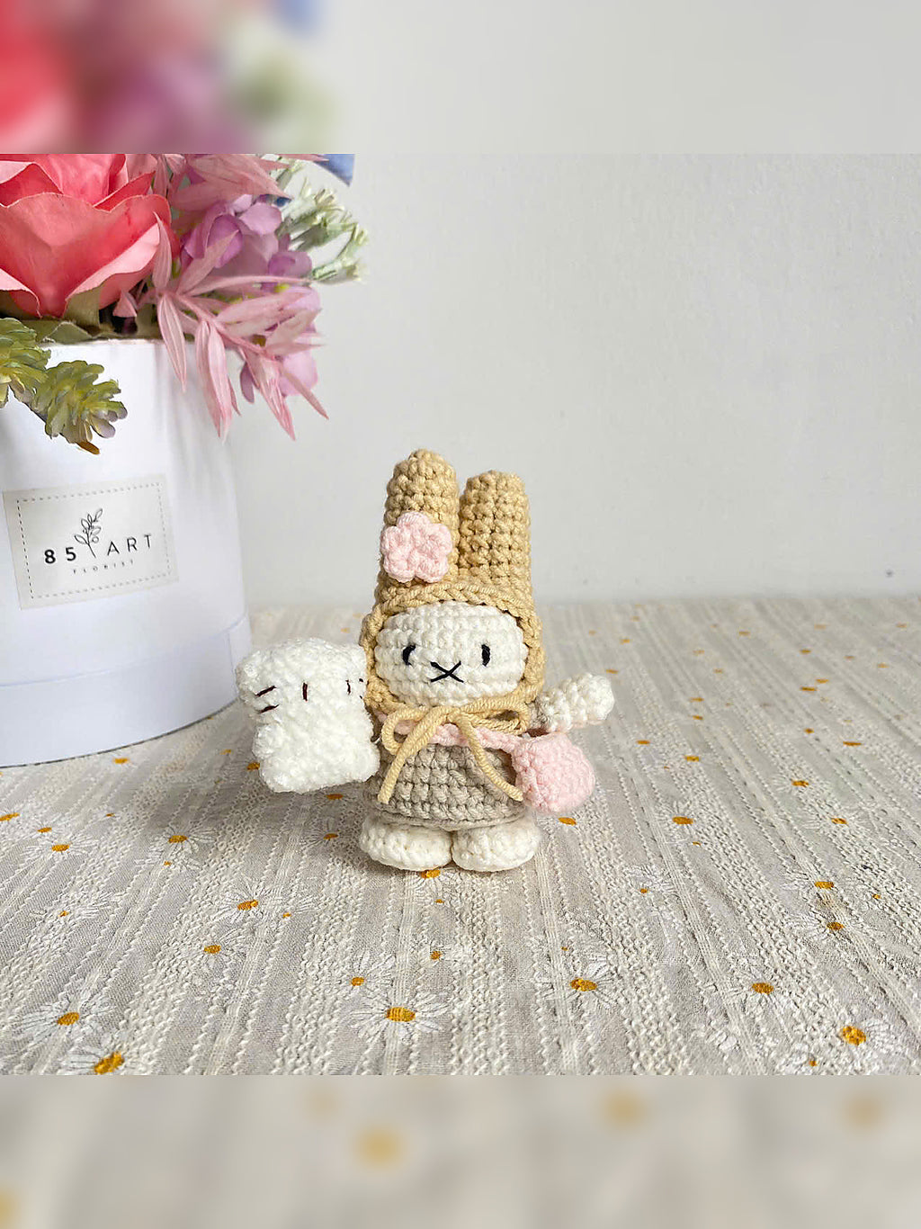 Cozy Adventure Bunny – Handmade Crochet Bunny Doll
