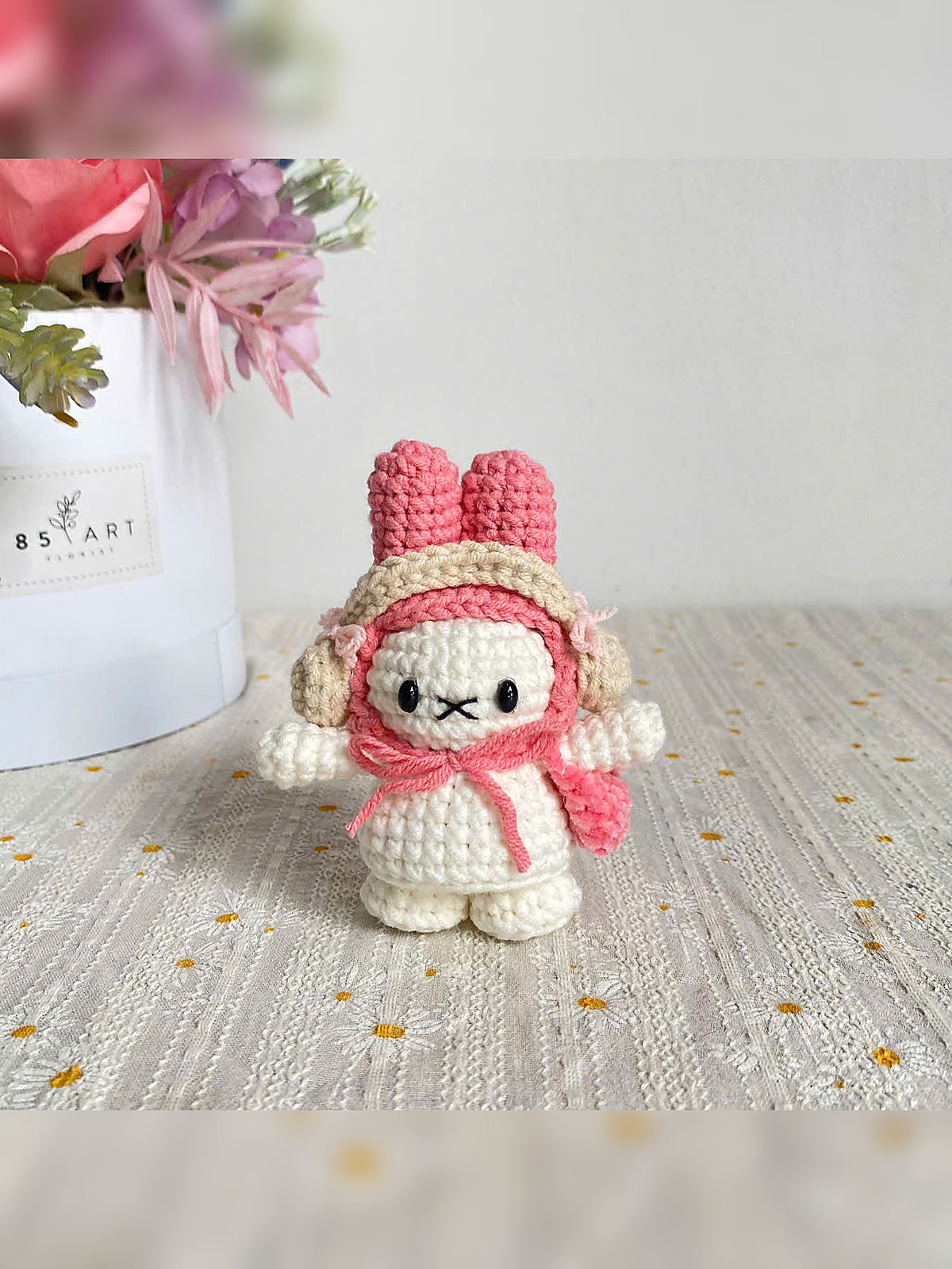 Cozy Adventure Bunny – Handmade Crochet Bunny Doll