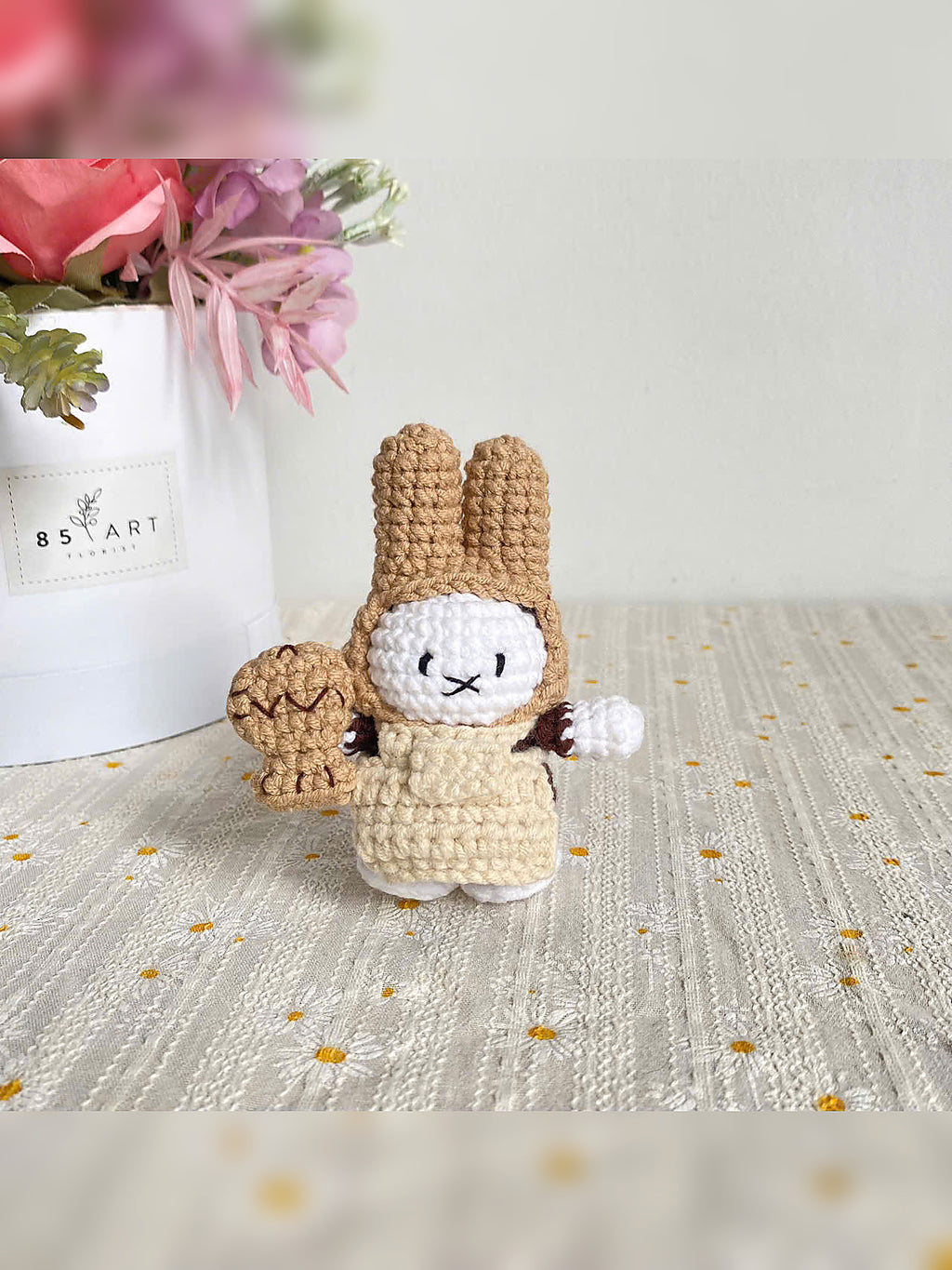 Cozy Adventure Bunny – Handmade Crochet Bunny Doll