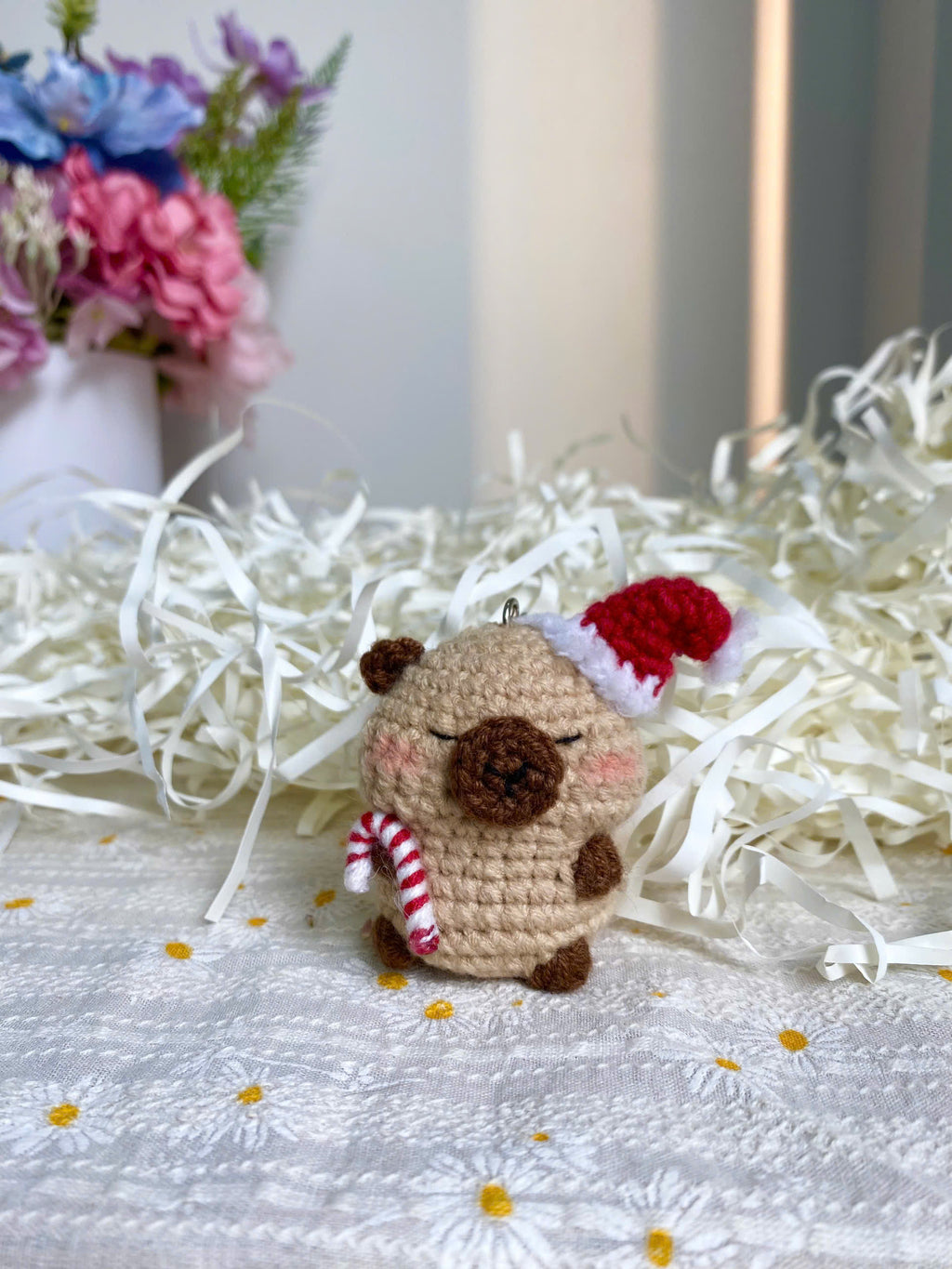 Christmas Crochet Keychain – Reindeer, Penguin & Capybara