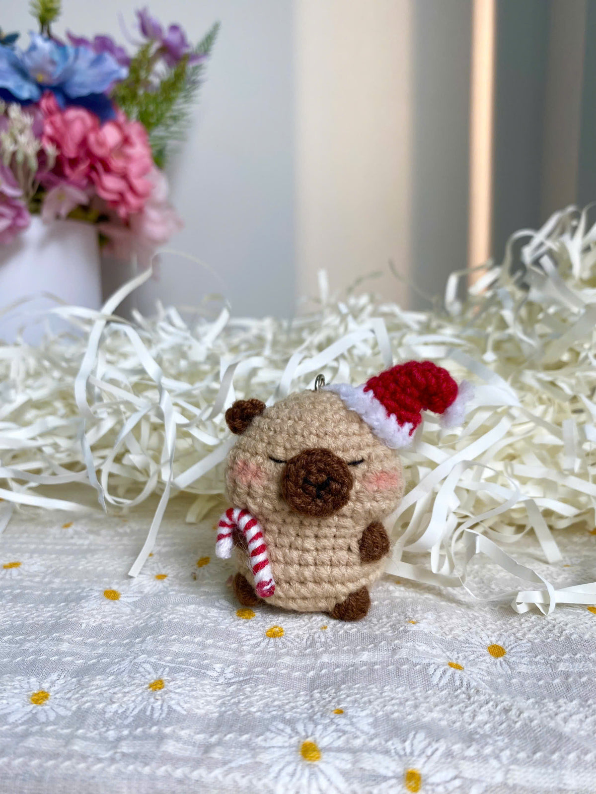 Christmas Crochet Keychain – Reindeer, Penguin & Capybara